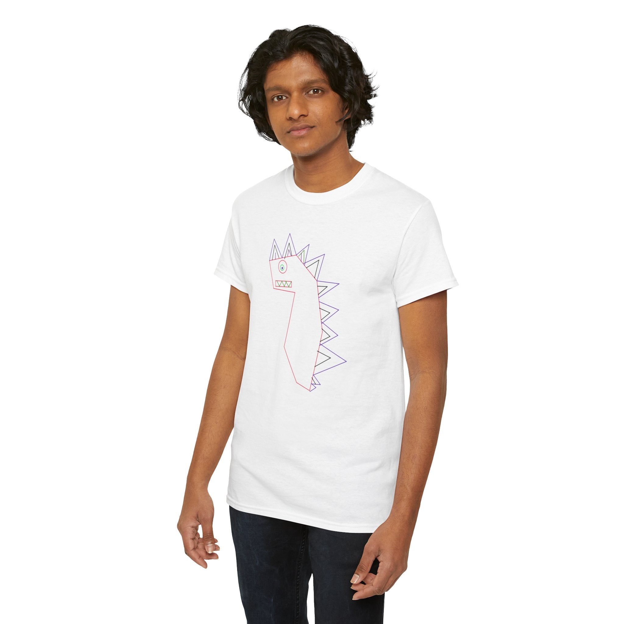 Doodle Dino T‑Shirt - Cute Hand-Drawn 'Love' Dinosaur Tee