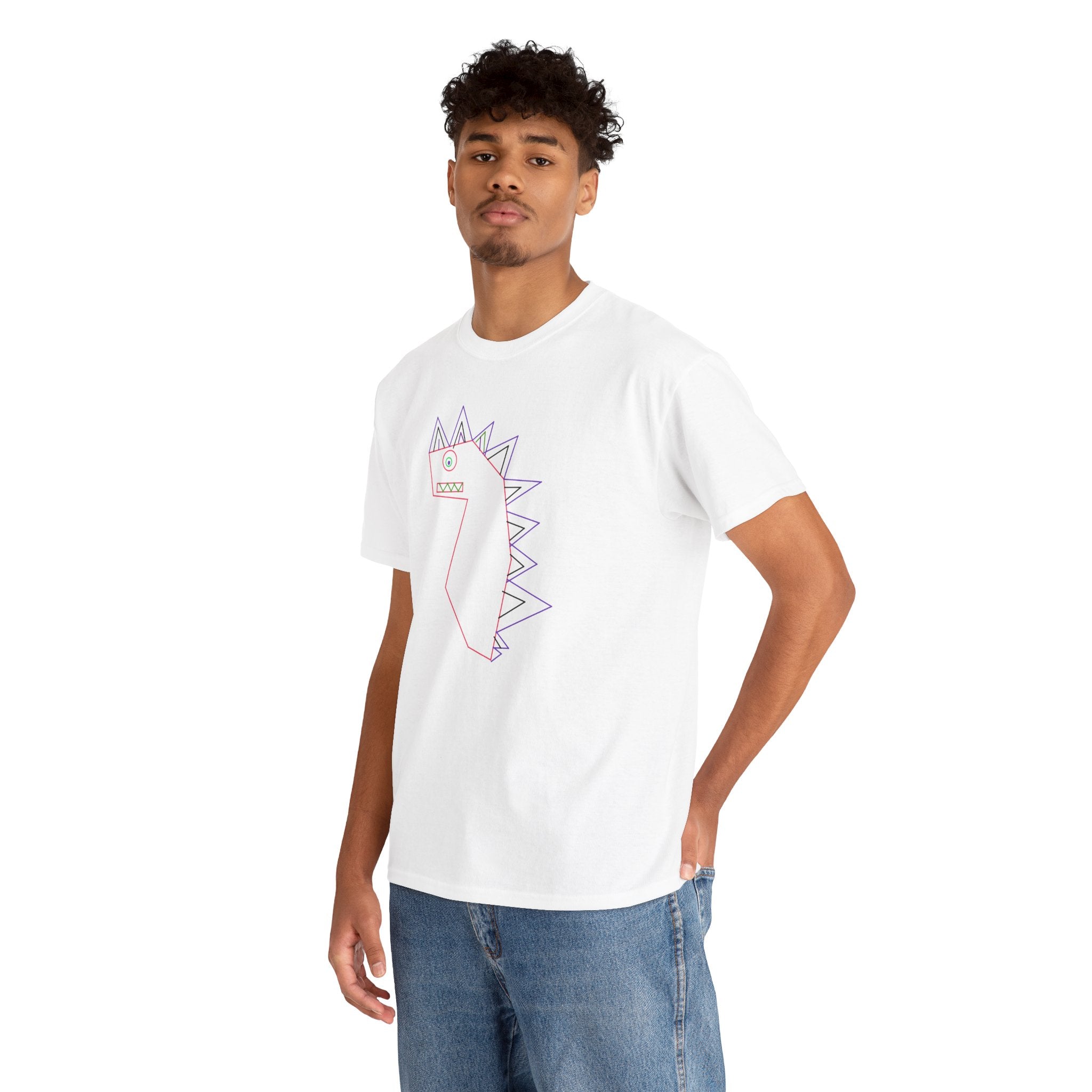 Doodle Dino T‑Shirt - Cute Hand-Drawn 'Love' Dinosaur Tee