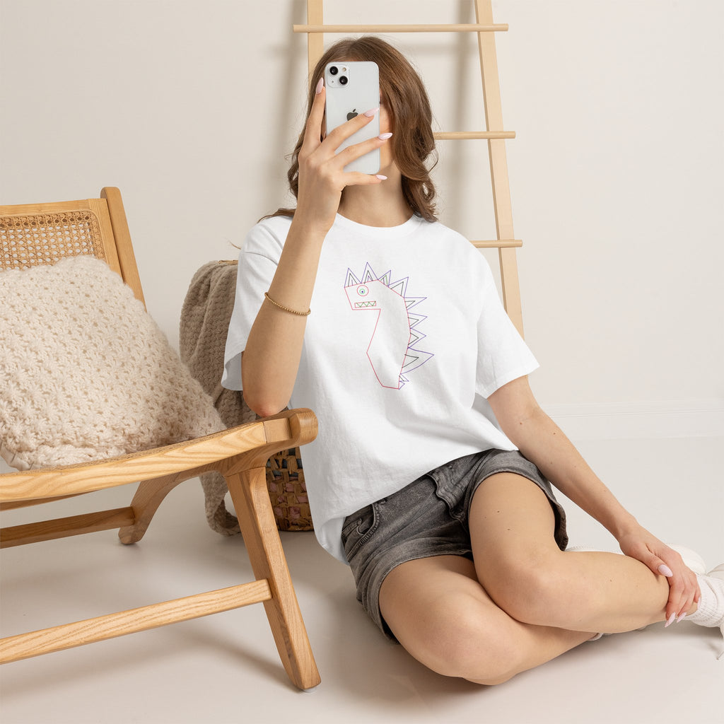 Doodle Dino T‑Shirt - Cute Hand-Drawn 'Love' Dinosaur Tee