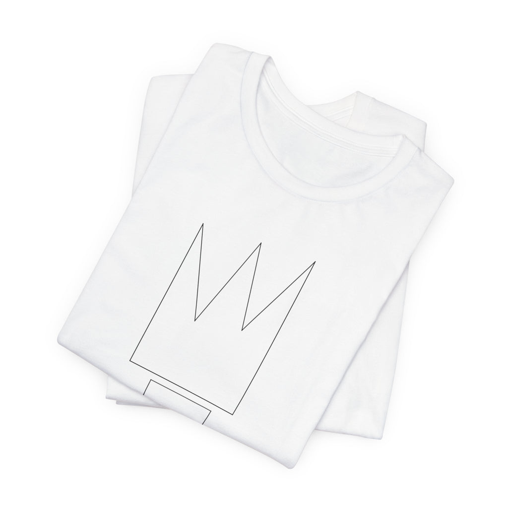 Minimal Crown Face Tee — Abstract Line Art T-Shirt