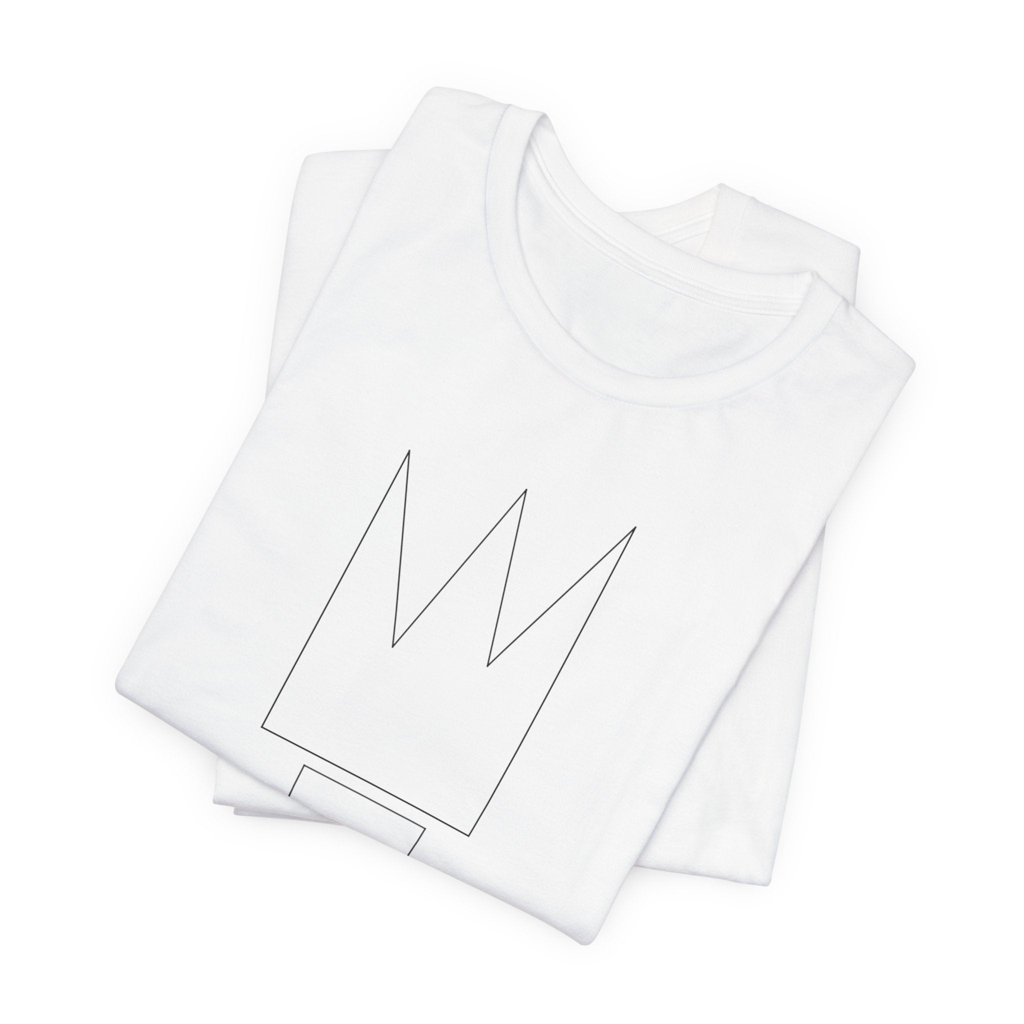 Minimal Crown Face Tee — Abstract Line Art T-Shirt