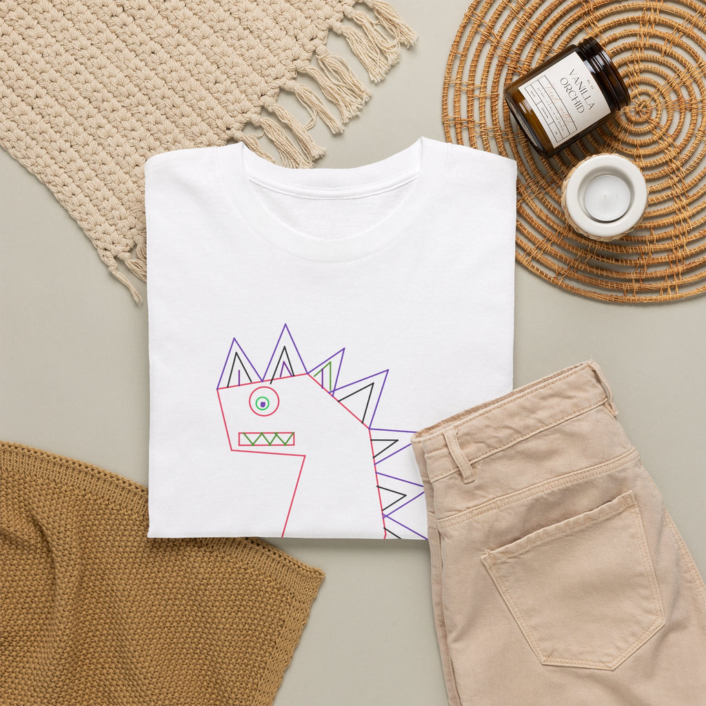 Doodle Dino T‑Shirt - Cute Hand-Drawn 'Love' Dinosaur Tee