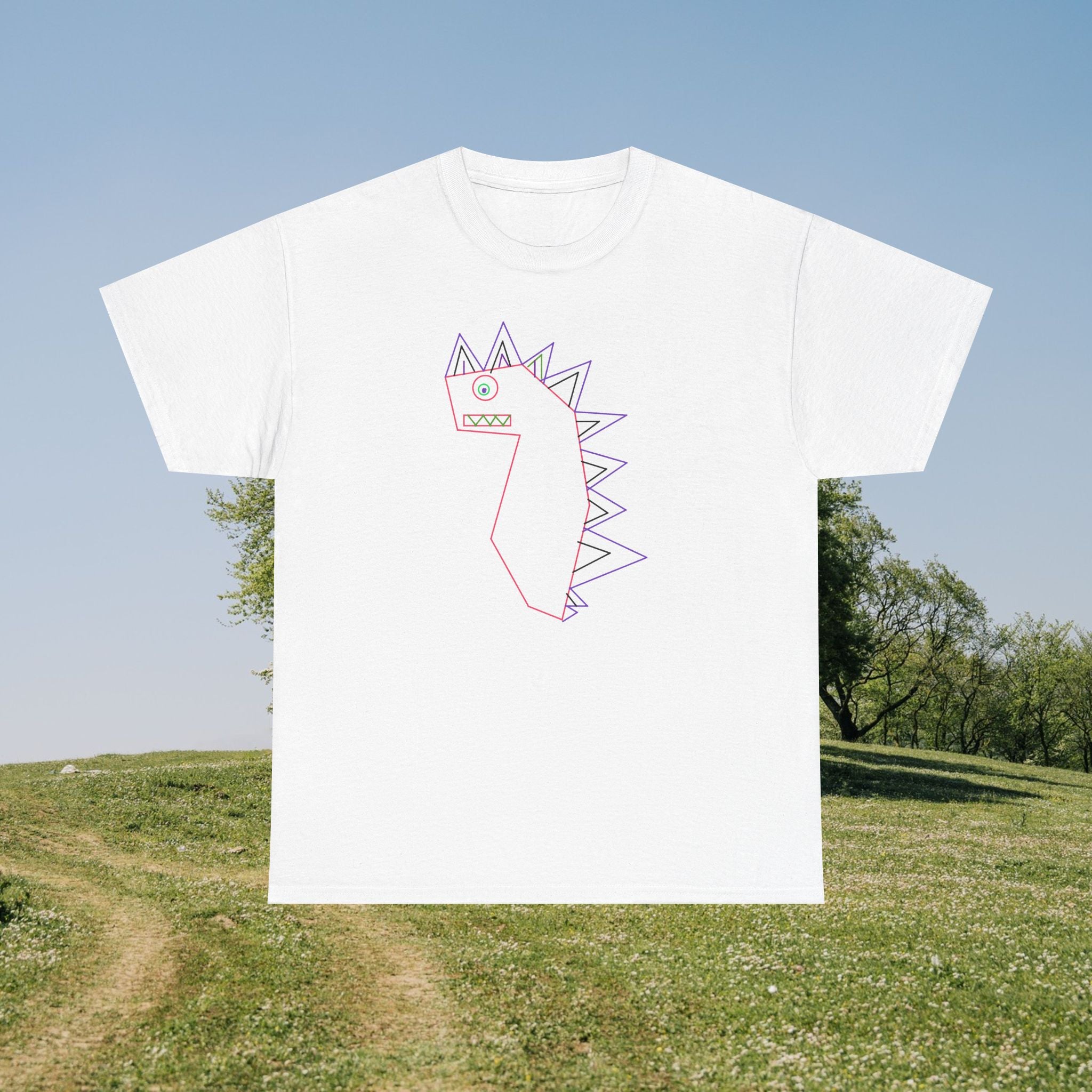 Doodle Dino T‑Shirt - Cute Hand-Drawn 'Love' Dinosaur Tee
