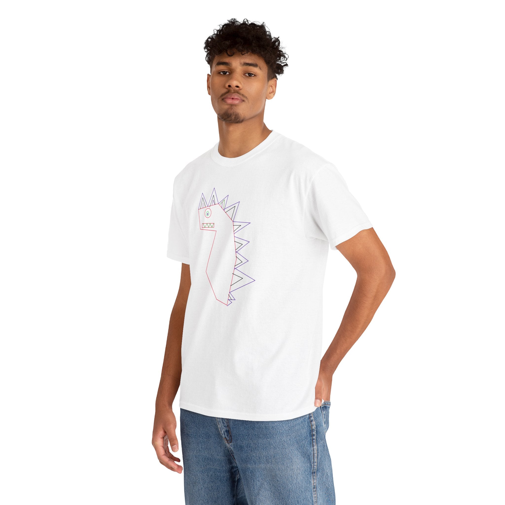 Doodle Dino T‑Shirt - Cute Hand-Drawn 'Love' Dinosaur Tee