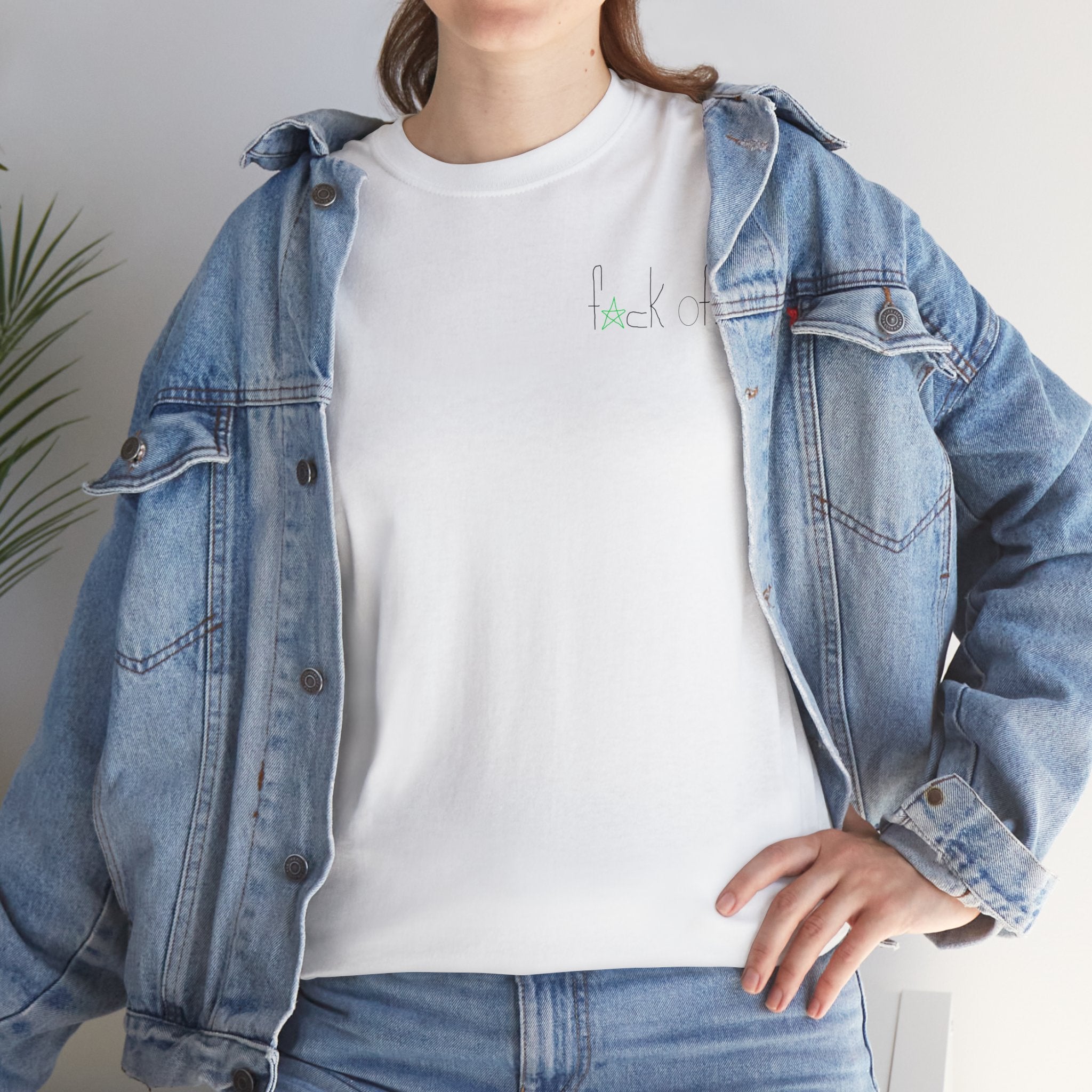 T-Shirt — Minimal "fck it" Star Script Tee